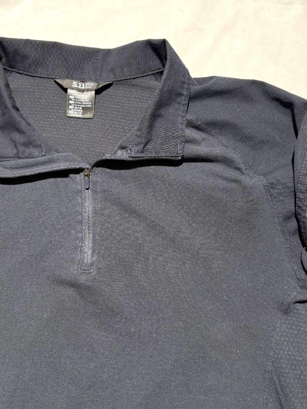 5.11 Tactical Rapid Assault Mens Shirt XL Black Vented 1/4 Zip Long Sleeve - Picture 5 of 10